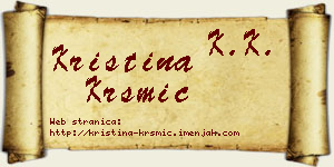 Kristina Krsmić vizit kartica